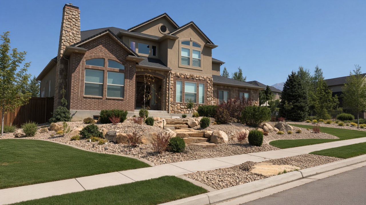 Phil’s crew installing landscape rock
